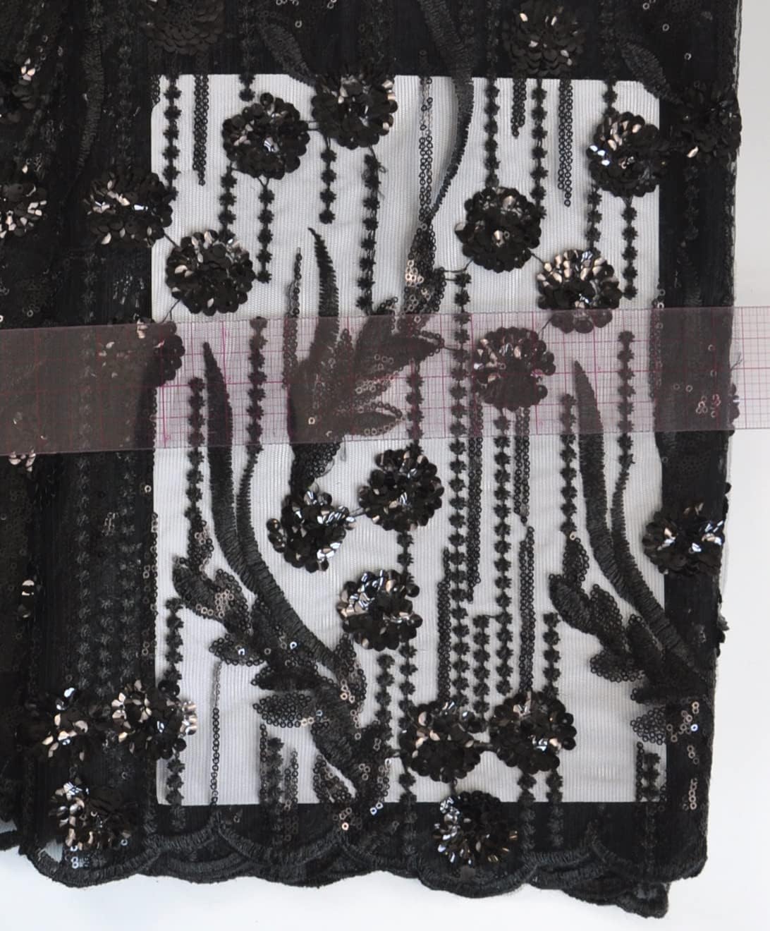 african lace fabric 5 yards sequins embroidery for shown in use