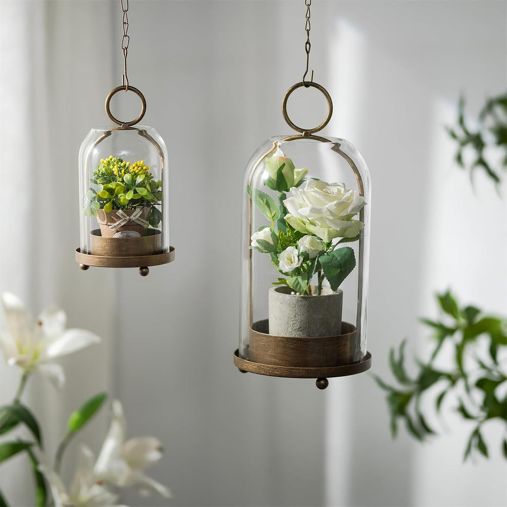 Sziqiqi Hurricane Candle Holder Lanterns: Pillar Candle Holders Set of 2