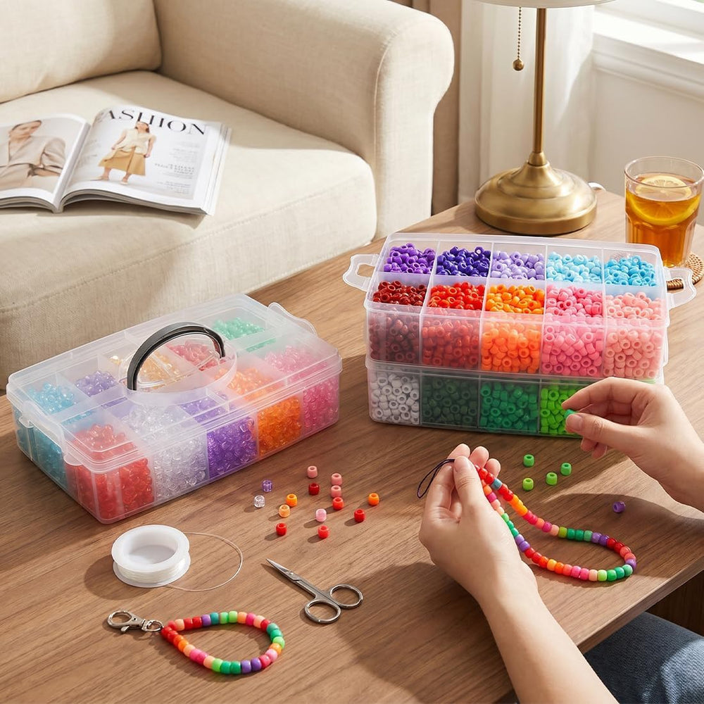 novelinks 11000Pcs Pony Beads Bulk 30 Colors for Kandi Bracelets Making
