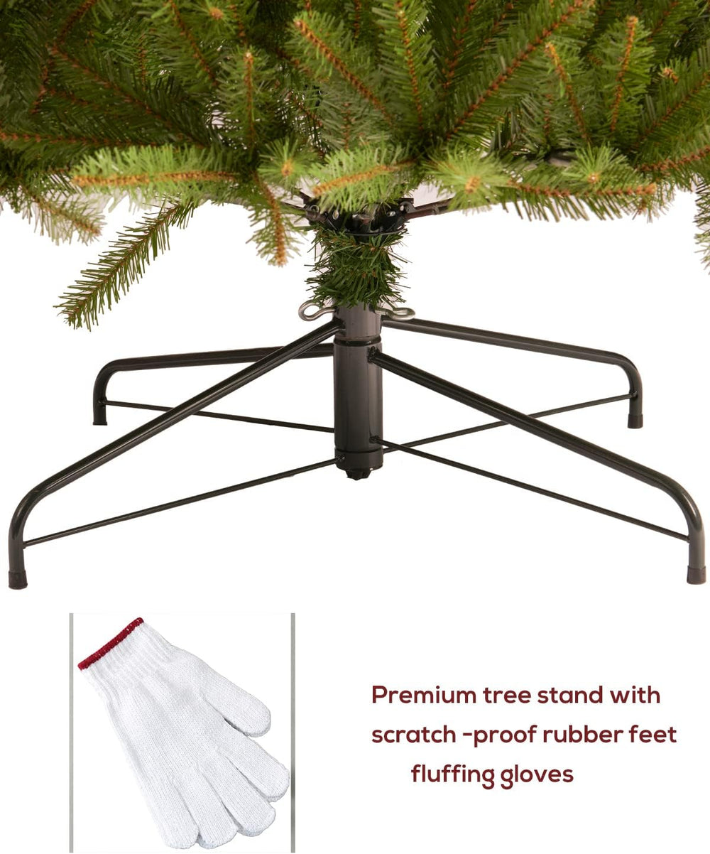 7.5FT Pre-lit Christmas Tree Premium Artificial Spruce Remote Control with 10...