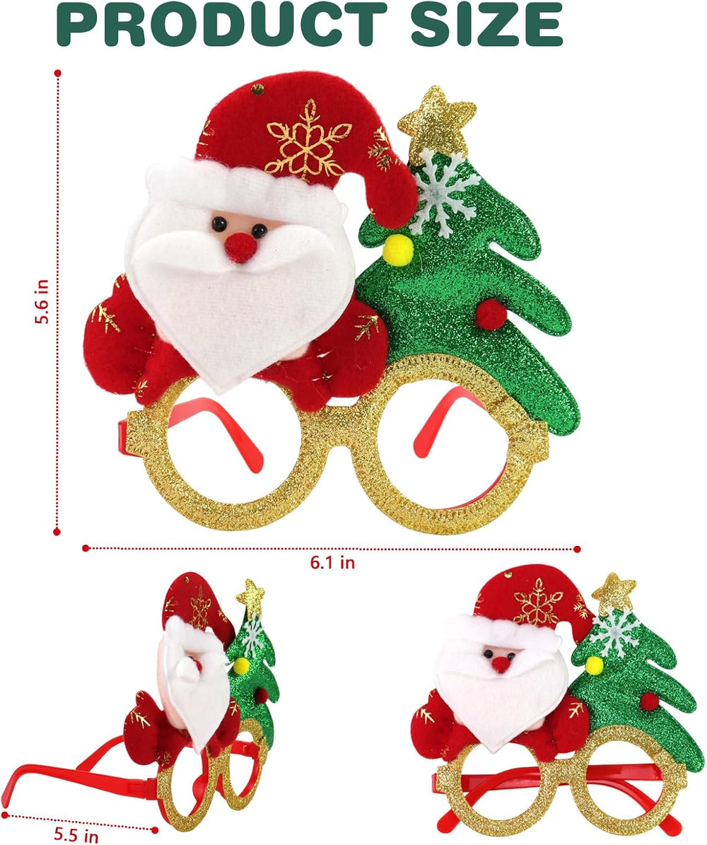 GoosWexmzl 36PCS Christmas Glasses Frames, Glitter Eyeglasses