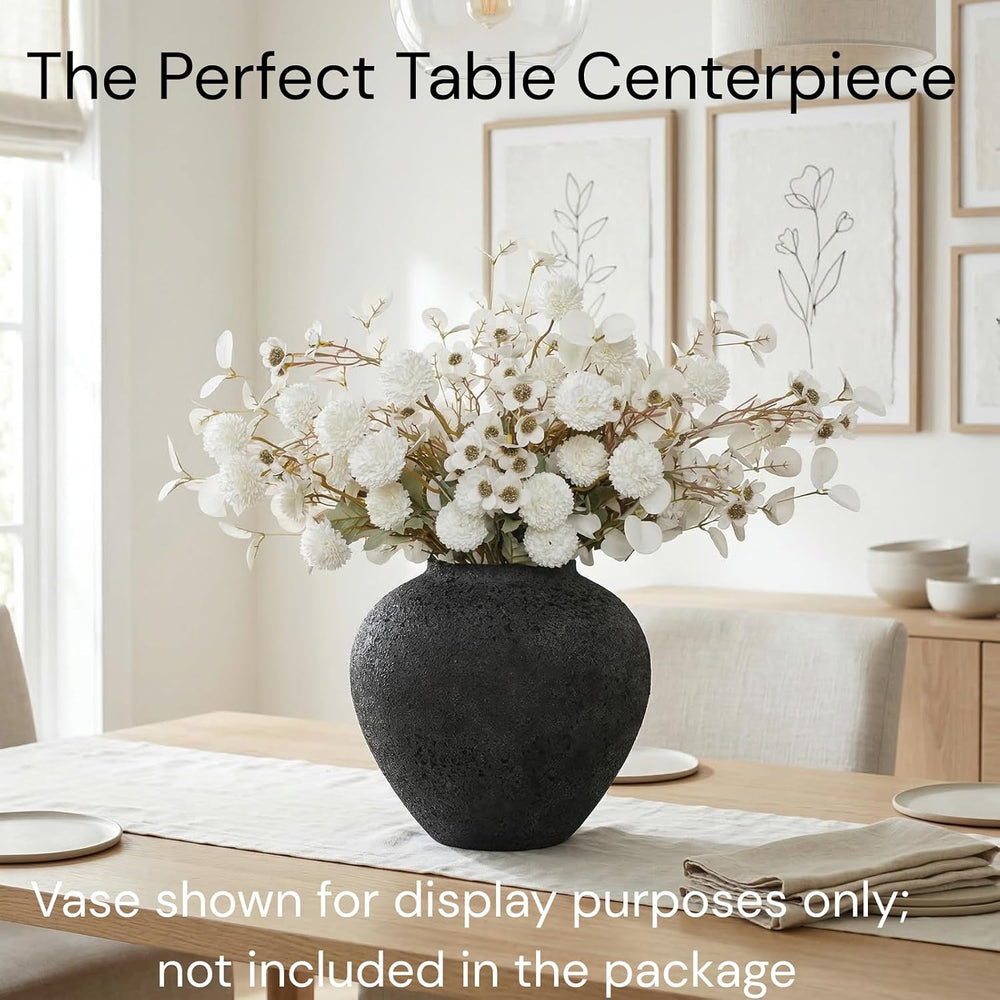 20pcs White Artificial Flowers Bulk Centerpiece For Table, Real Look