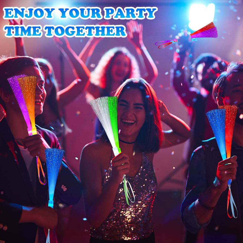 Halloween Glow Fiber Optic Lights Bulk-24 Pcs,Light Up Party Favors for Kid