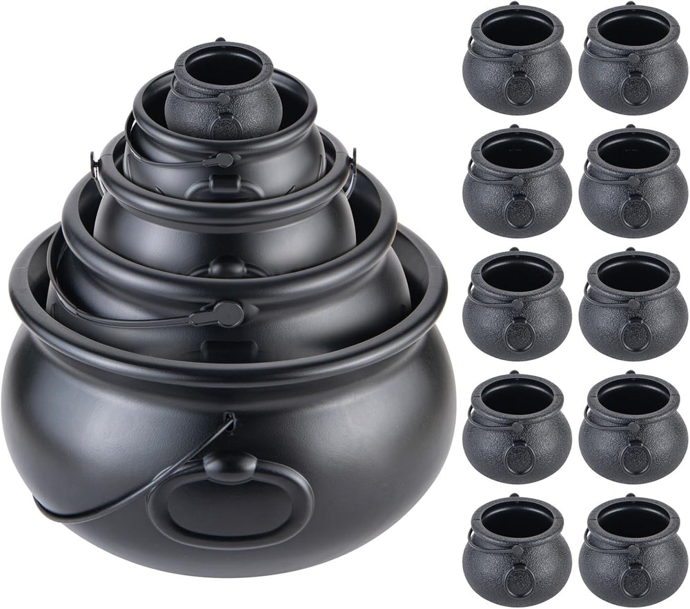 MEADIN 15 in 1 Package (12.8”, 9.8”, 7.6”, 5.7”, 2.7”) Large Black Plastic Wi...
