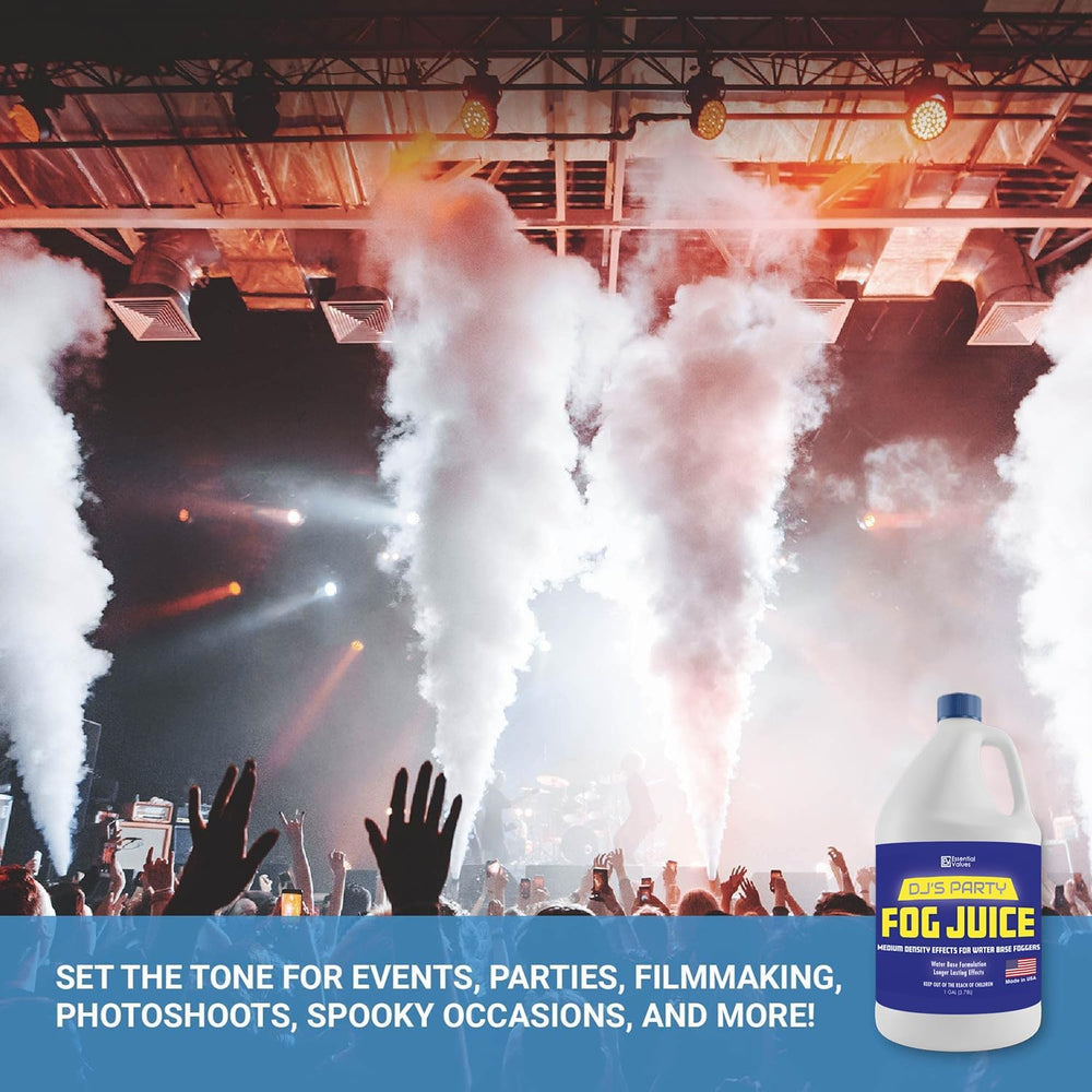 Fog Juice Long Lasting 3+ Hour Fog Machine Fluid 128 OZ, 1 Gal Medium Dense