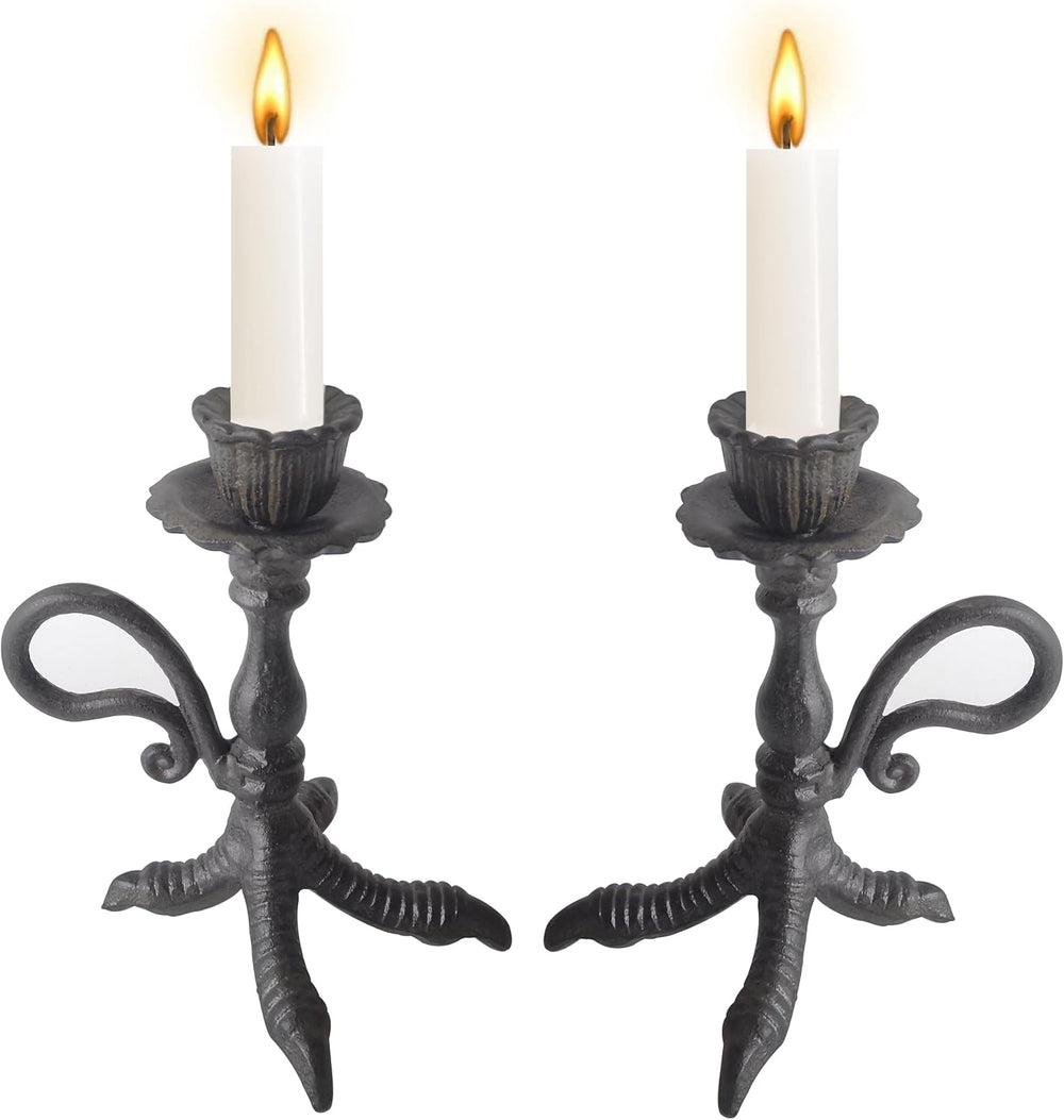 Claw Foot Candlestick Holders - Feet Taper Candle Holders, Black Candlesticke...