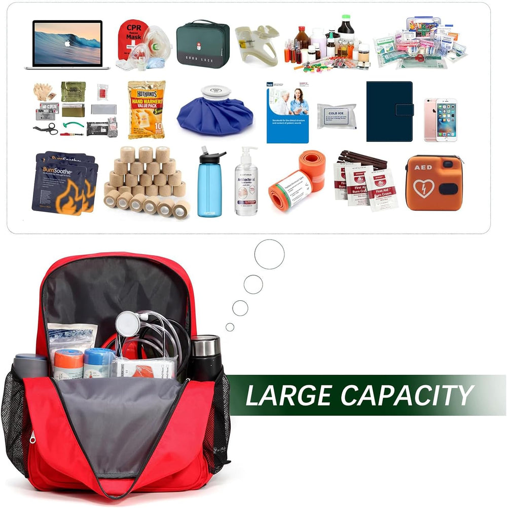 Gatycallaty Empty Durable First Aid Backpack for Workplace & Outdoors 1PC