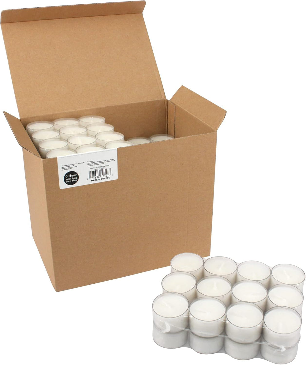 Stonebriar 192 Count White Unscented 6 to 7 Hour Extended Burn Time Clear Cup...