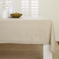 Solino Home Linen Natural Tablecloth 60 x 108 Inch - 100% Pure Linen Rectangular Tablecloth - Machine Washable Table Cloth for Fall, Autumn, Thanksgiving, Christmas, Holiday - Fete