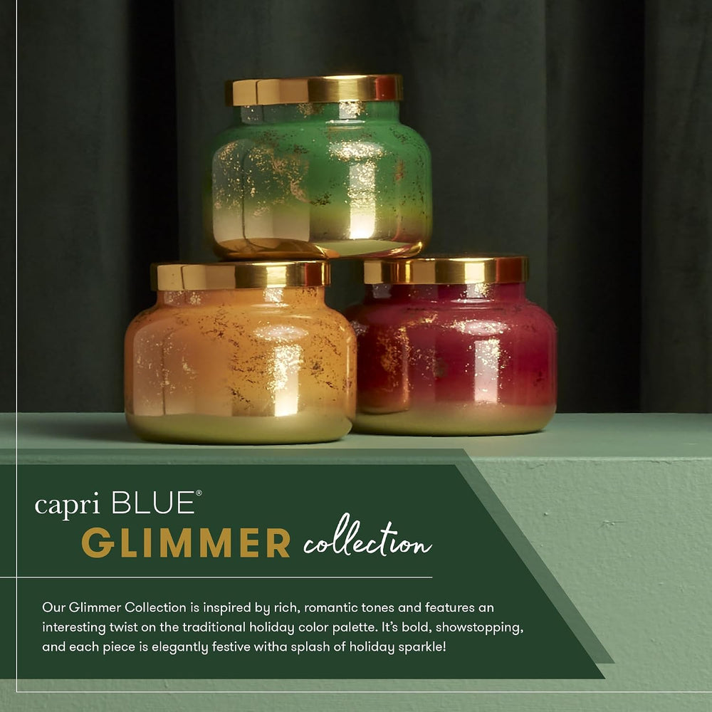 Capri Blue Glimmer Jar Candles - Luxury Holiday Scented Candles for Home - Lo...