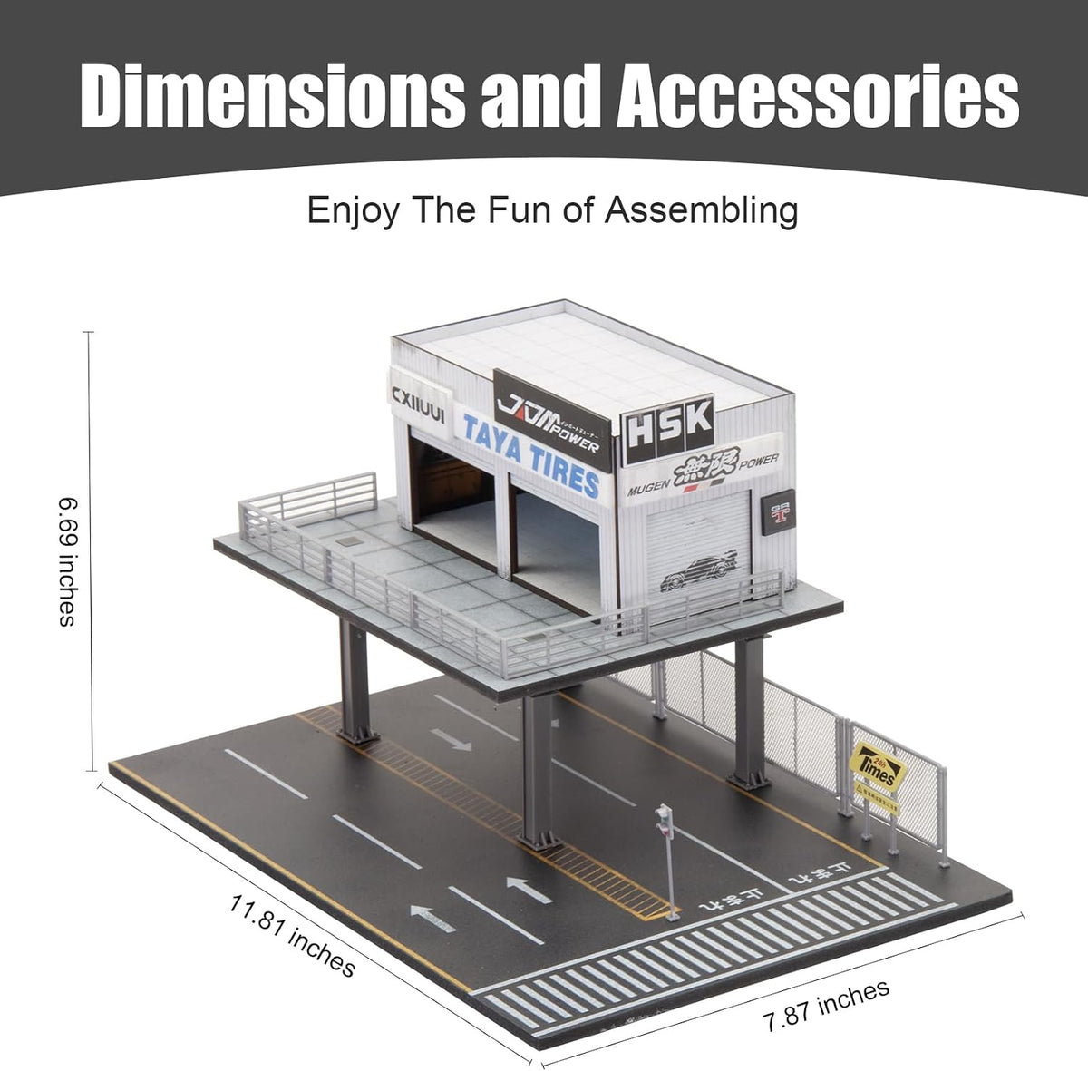 1/64 Scale Car Repair Scene Model Garage Display Case Garage Model