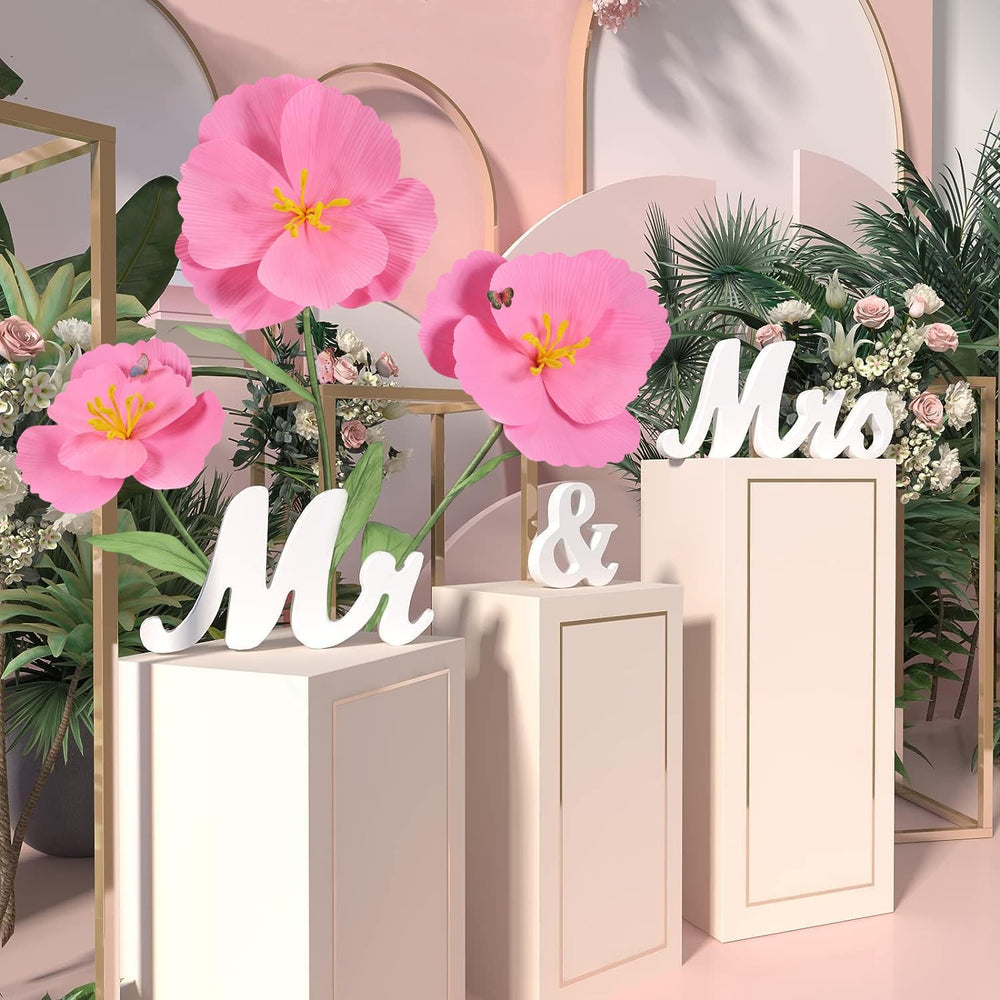 3Pcs Giant Flowers for Decoration Large Standing Flower with Stem and Stand
