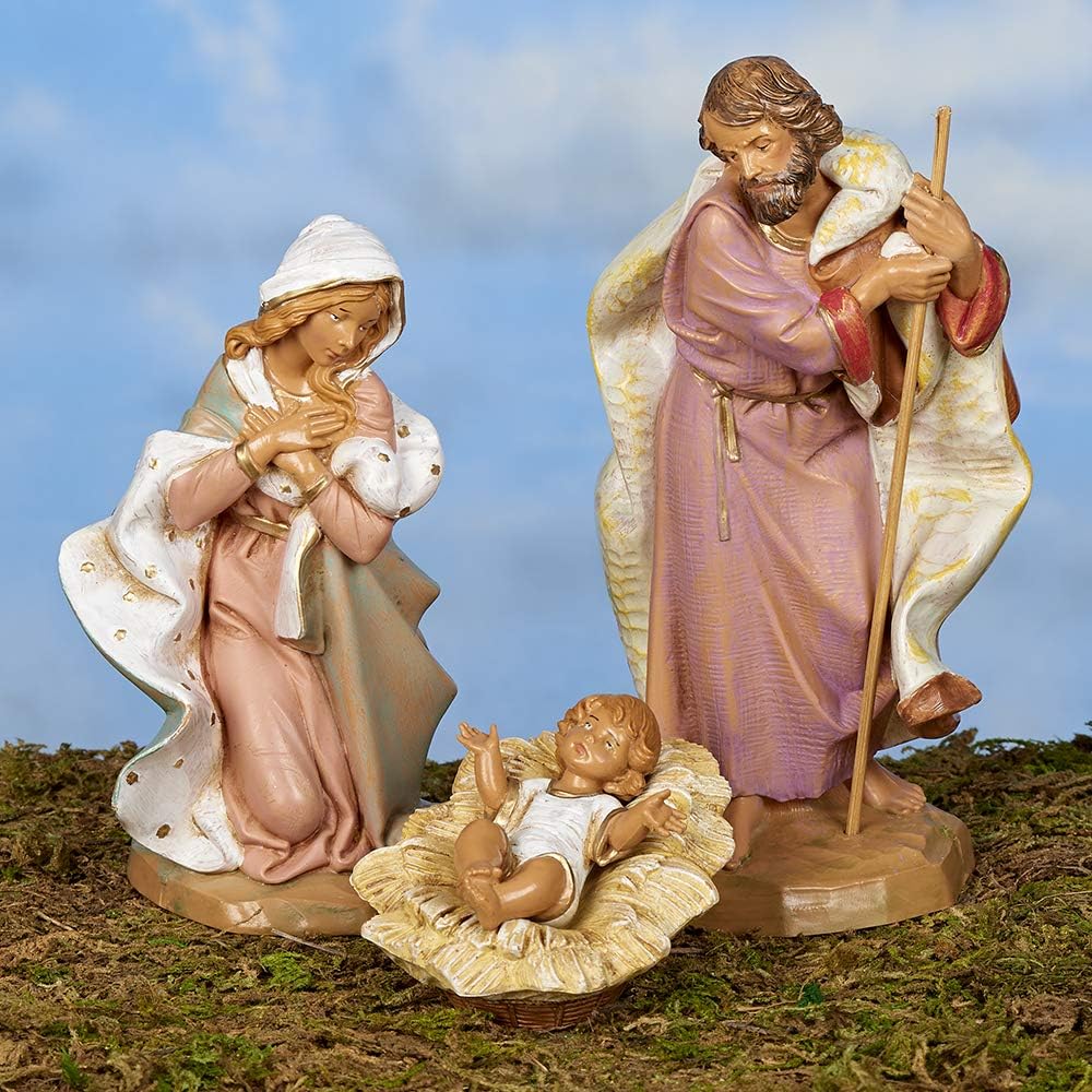 fontanini, nativity figure, 3 pc holy family set, package contents