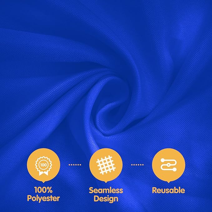 BRILLMAX 4 Pack Royal Blue Round Tablecloths 120 Inch - Circle Bulk Linen Polyester Fabric Washable Table Cloth Cover for Wedding Reception Banquet Birthday Party Buffet Restaurant