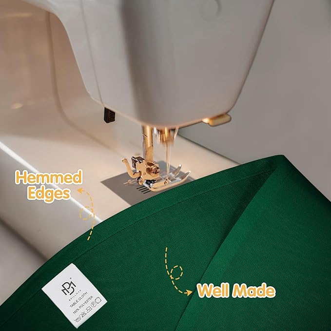BRILLMAX 8 Pack Hunter Green Round Tablecloths 90 Inch - Circle Bulk Linen Polyester Fabric Washable Table Cloth Cover for Wedding Reception Banquet Birthday Party Buffet Restaurant