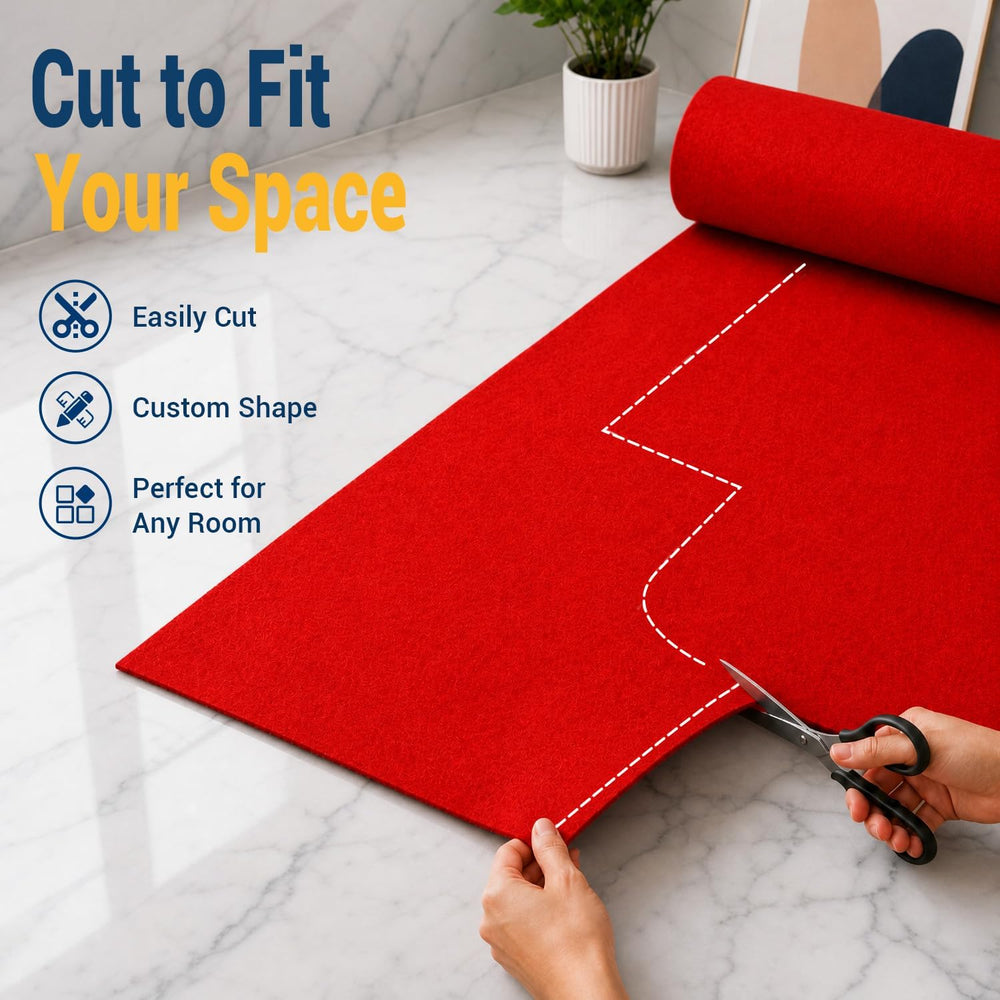 Red Carpet Runner for Party,3x15 Feet Non-Slip Waterproof Aisle Runner Carpet...