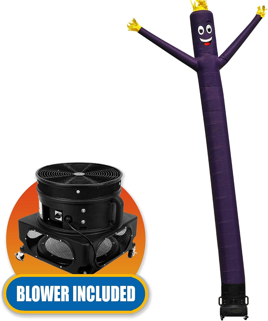 sky dancers inflatable tube man set - 20 shown in use