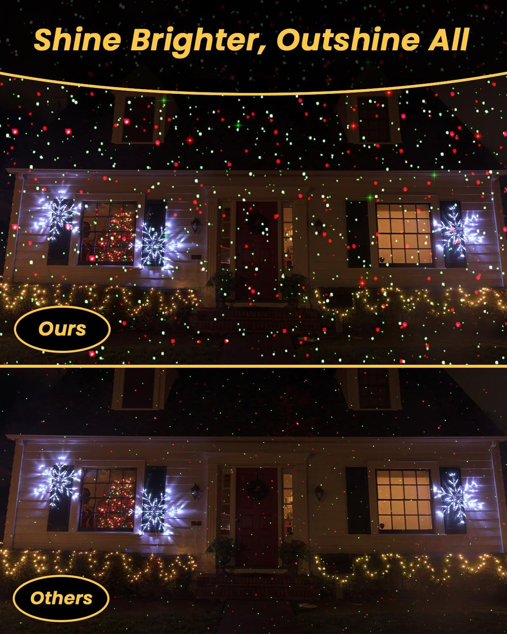 Enjoyedled Christmas Projector Lights Outdoor with 9 HD Xmas Patterns Black