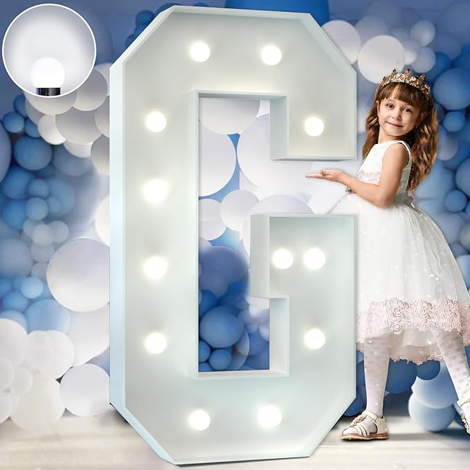 Marquee Letters 4 Feet Tall Large Light Up Letters Baby Shower Decorations Wedding Engagement Graduation White Party Decorations Marry Me Sign Big Cardboard Backdrop G