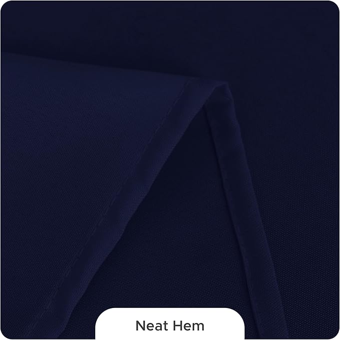 Fitable 8 Pack Rectangle Tablecloths: Stain Resistant Wrinkle Free Fabric Table Clothes, Washable Reusable Polyester Table Covers for Wedding Party Birthday Banquet Reception(Navy, 60x102 Inch)
