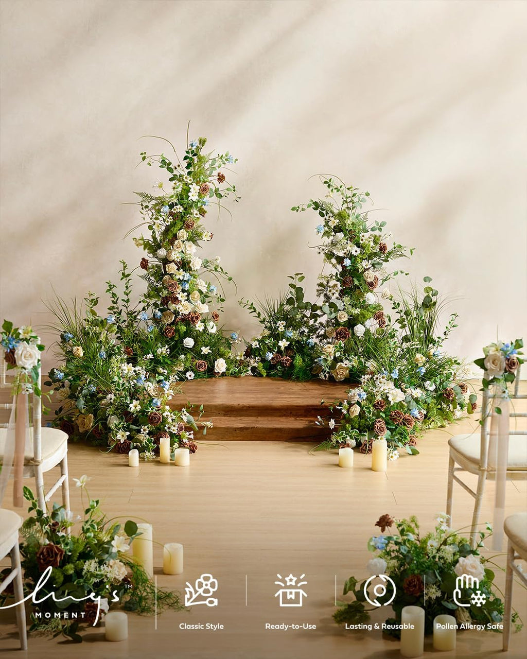 Ling's Moment Green Eucalyptus Garland, 5.9ft, 2pcs