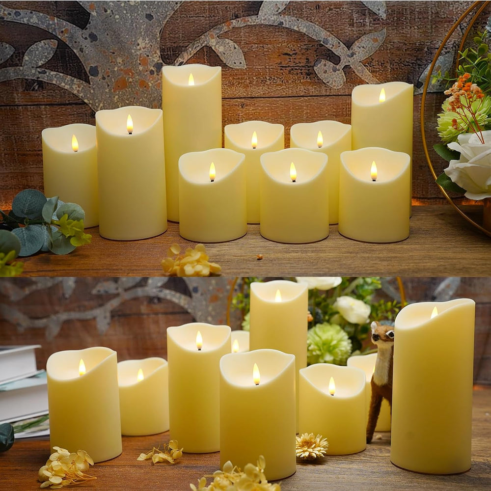 Flameless Candles with Remote, Battery Operated Flickering Flameless Candles,...