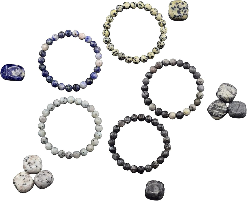 natural stone beads 960pcs 6mm 1mm hole adult, close-up detail