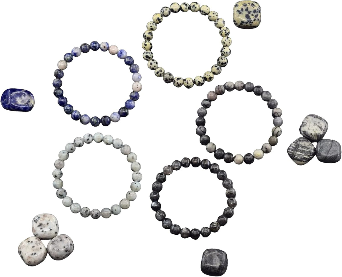 natural stone beads 960pcs 6mm 1mm hole adult, close-up detail