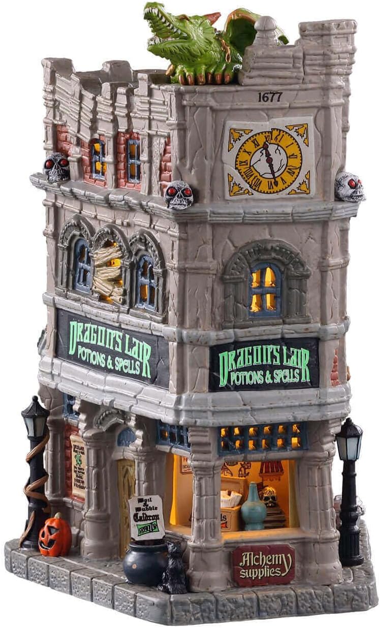 Lemax Dragon's Lair Potions & Spells Lighted Building, #05615