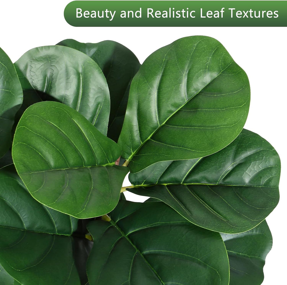 7 ft Fiddle Leaf Fig Tree Artificial with 141 Leaves - Realistic Faux Ficus L...