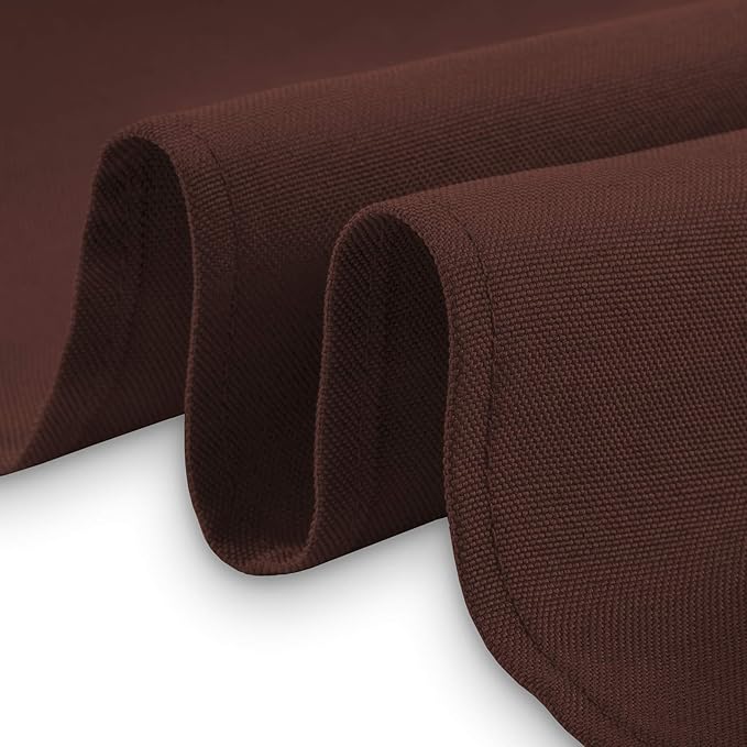 Lann's Linens - 10 Premium 60" x 126" Tablecloths for Wedding/Banquet/Restaurant - Rectangular Polyester Fabric Table Cloth - Chocolate Brown (10 Pack)