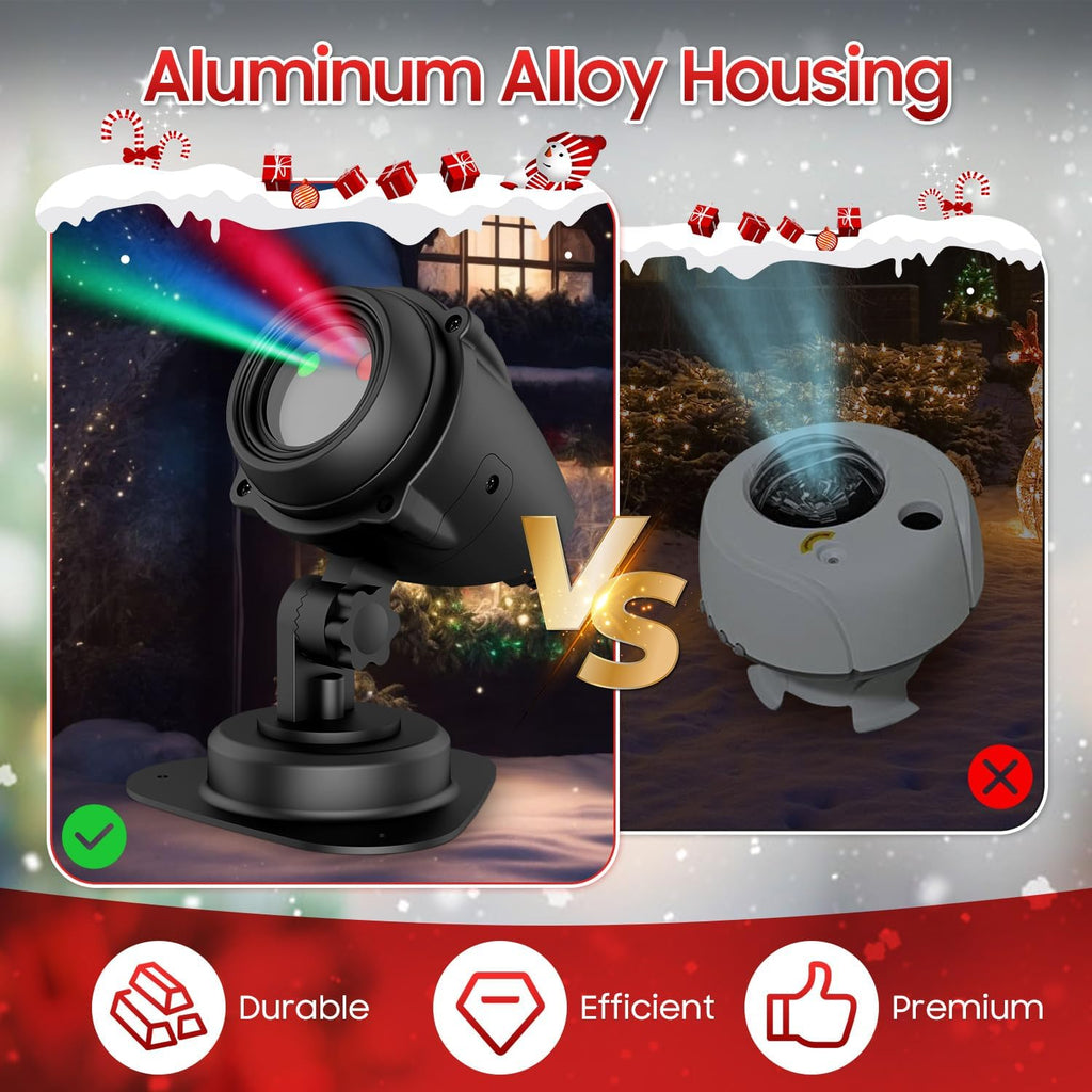 rgb laser projector light outdoor, all-metal casing, close-up detail