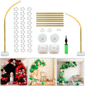 Balloon Arch Stand Kit 9ft &5.6ft,Heavy Duty Base With Water Filling Bag Bendable Half Arch Balloon Arch for Birthdays Holiday Decorations And Other Indoor And Outdoor Parties No Balloons (gold)