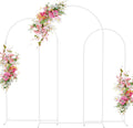 Wokceer Wedding Arch Backdrop Stand 7.2FT,6.6FT,6FT White Metal Arch Stand