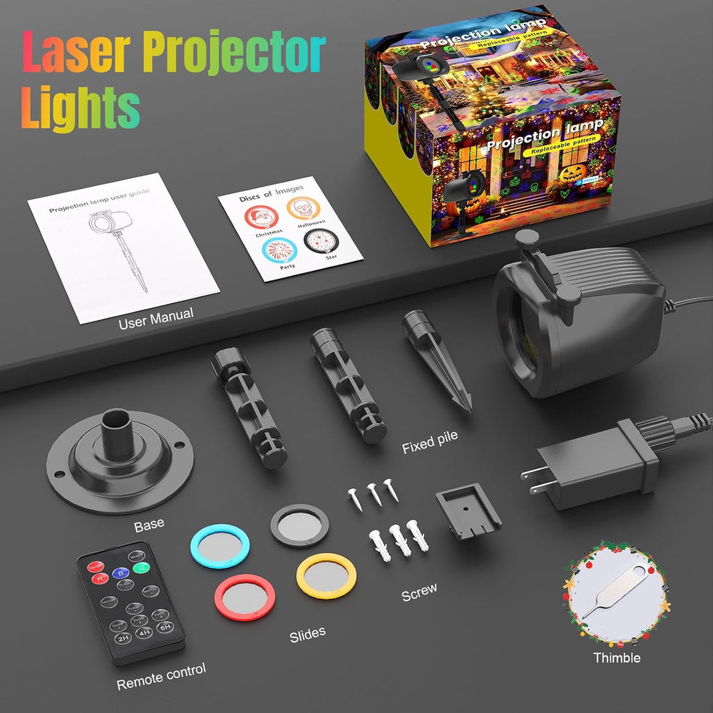 Fimilo Firefly RGB Laser Projector Light with 4 Dynamic Pattern Slides