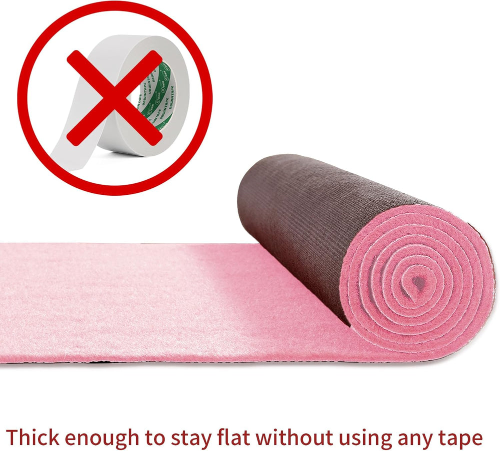 HOMBYS 450 GSM Extra Thick 3x15 ft Pink Carpet Runner for Partys & Events...