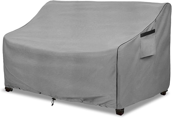 okcool Heavy Duty Patio Sofa Cover, 100% Waterproof 3-Seater Outdoor Sofa Cover Fits up to 85W x 38D x 35H Inches, Lawn Patio Furniture Covers,Grey