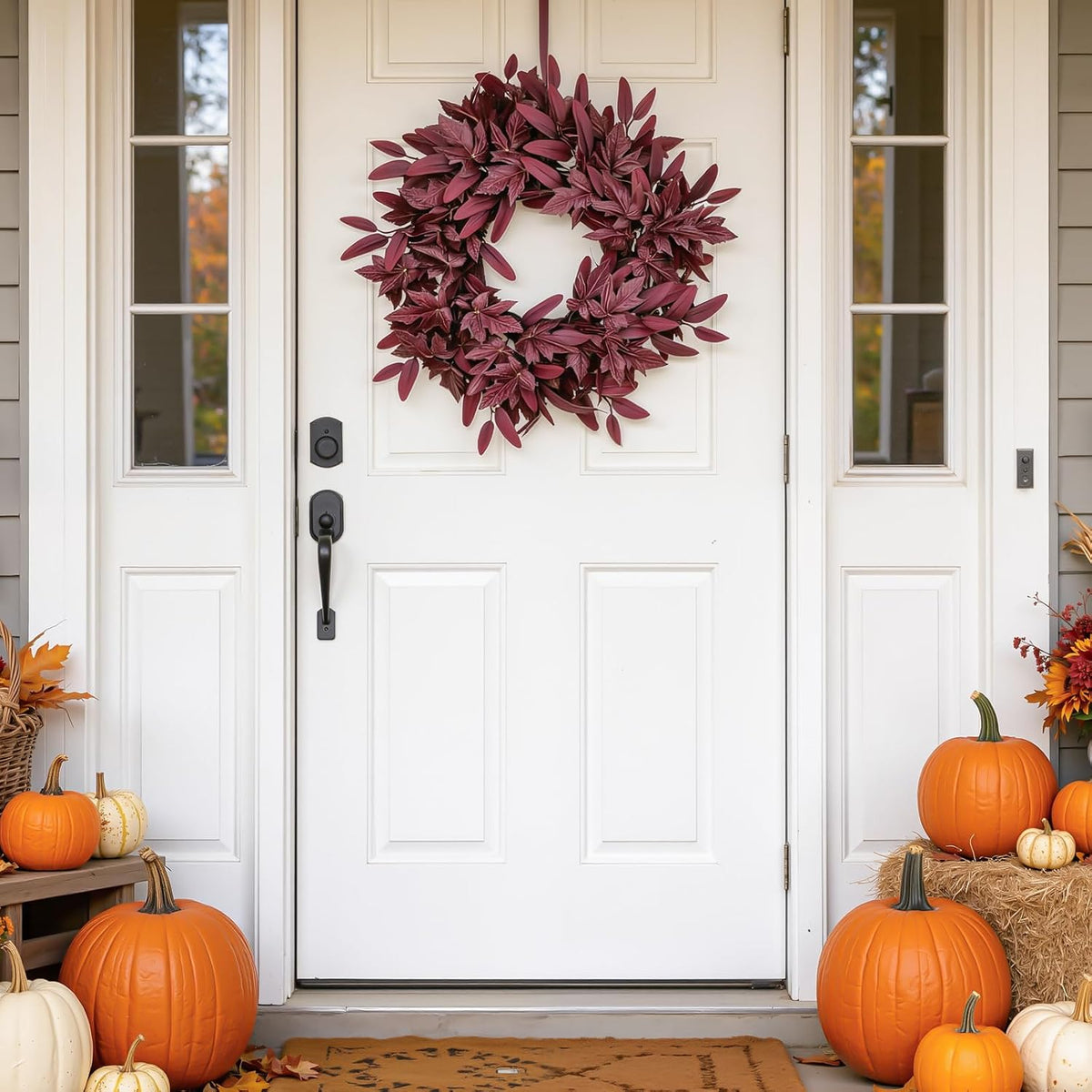 24" fall wreaths for front door, fall decor, package contents