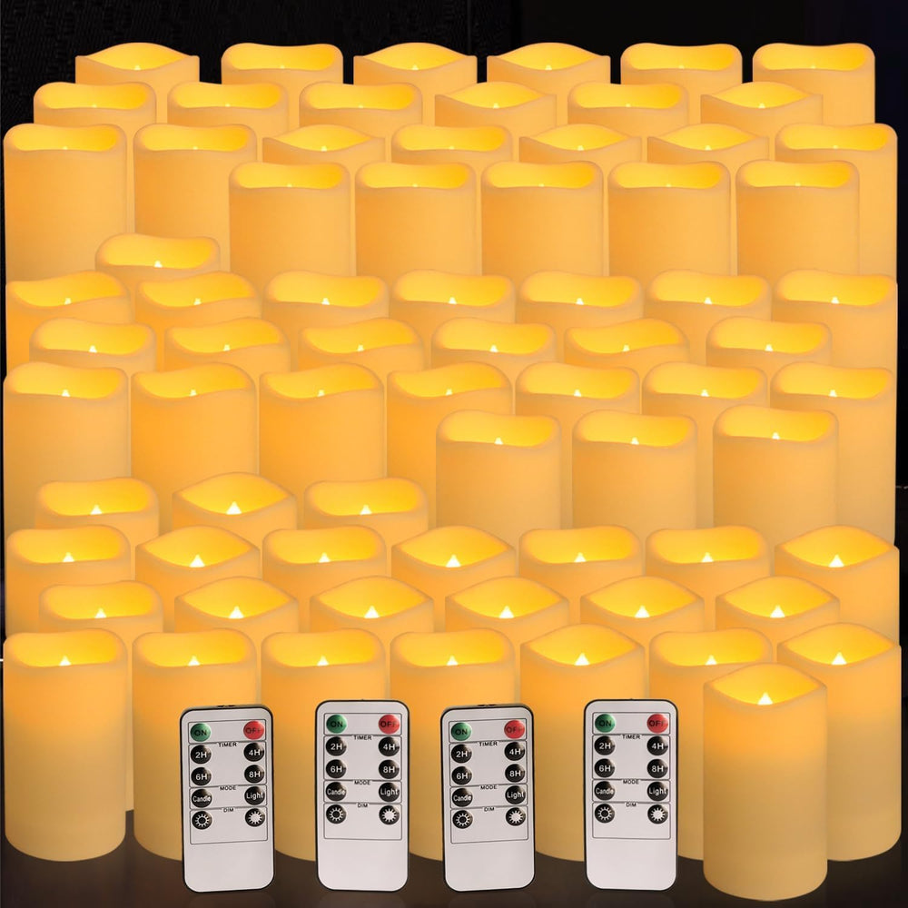 YOROXRG Set of 72 Waterproof Outdoor Flameless Candles, LED Candles with 4 Re...