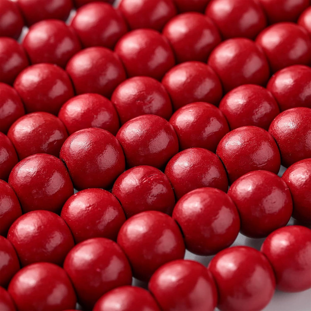 giegxin 2 pcs christmas red wood bead garland shown in use
