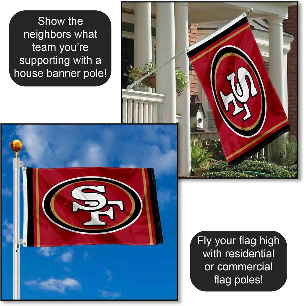 San Francisco 49ers SF Large 3x5 Flag