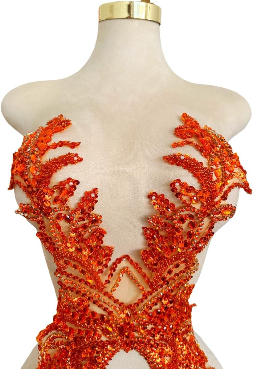 Pure Hand Sewing Beads appliqués sew on shin Rhinestones Sequins Trim Patches...