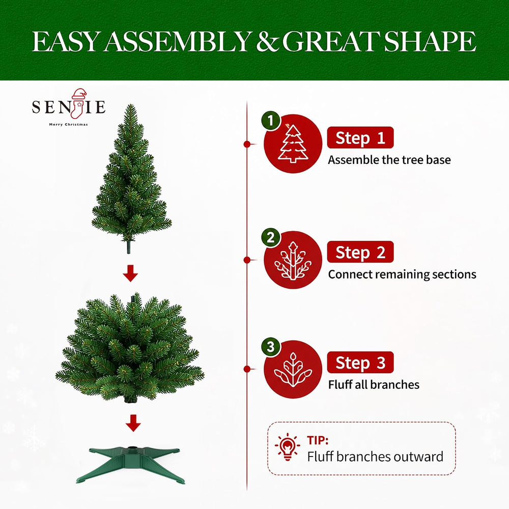 4FT Artificial Small Christmas Tree Mini Tabletop Decor Green