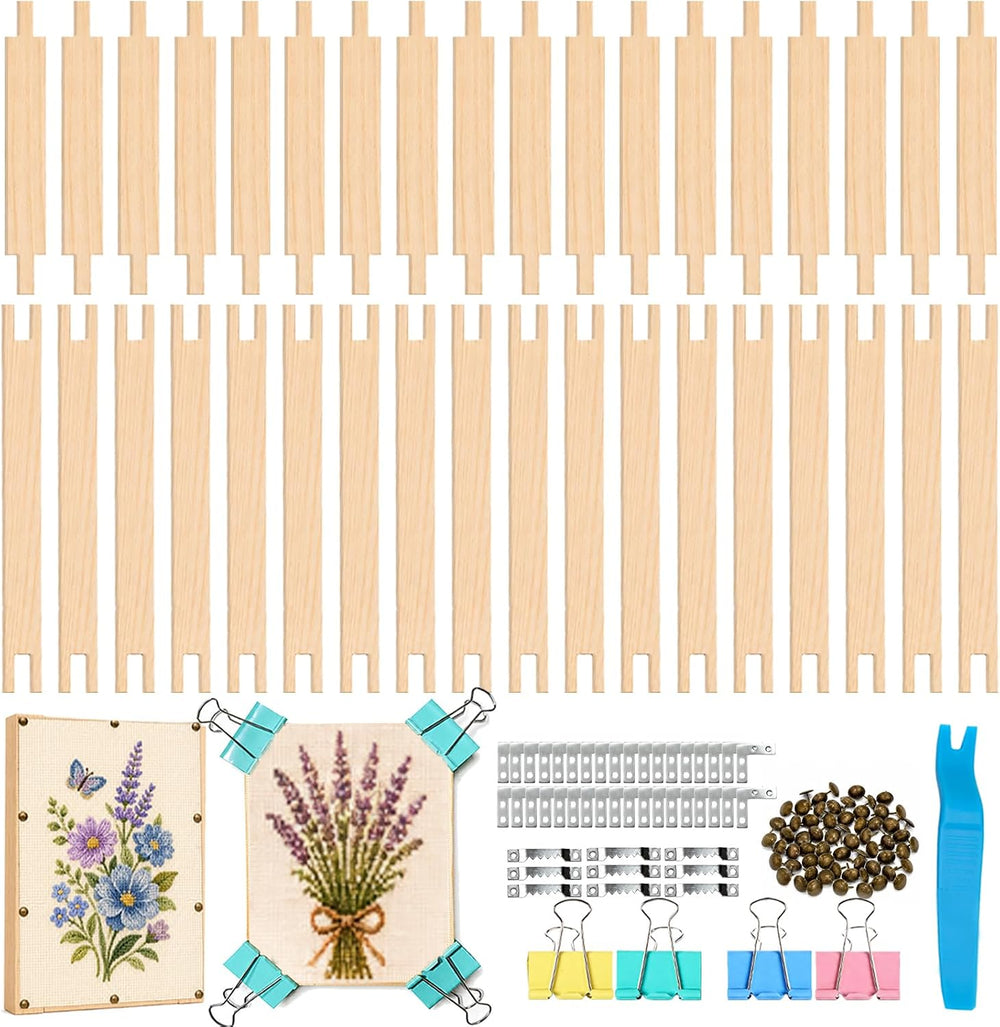 36PCS Needlepoint Stretcher Bars Set, Build 9 Matching 6 x 8 Inch