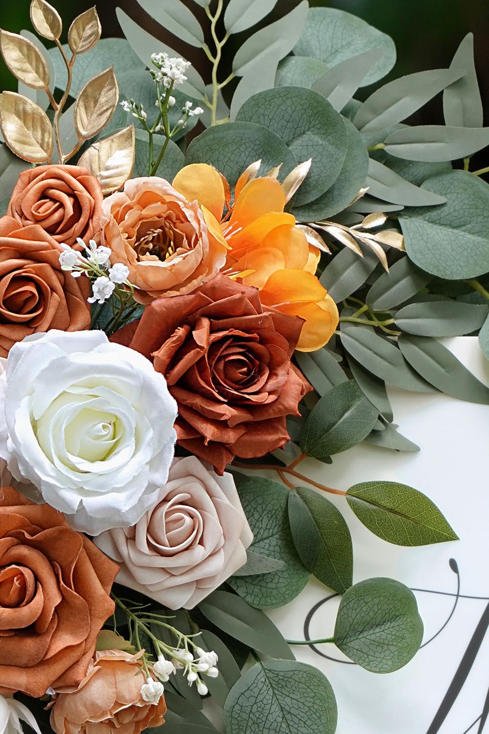 Olalaka Artificial Flower Swag Set of 2 for Wedding Welcome Signs Floral Deco...