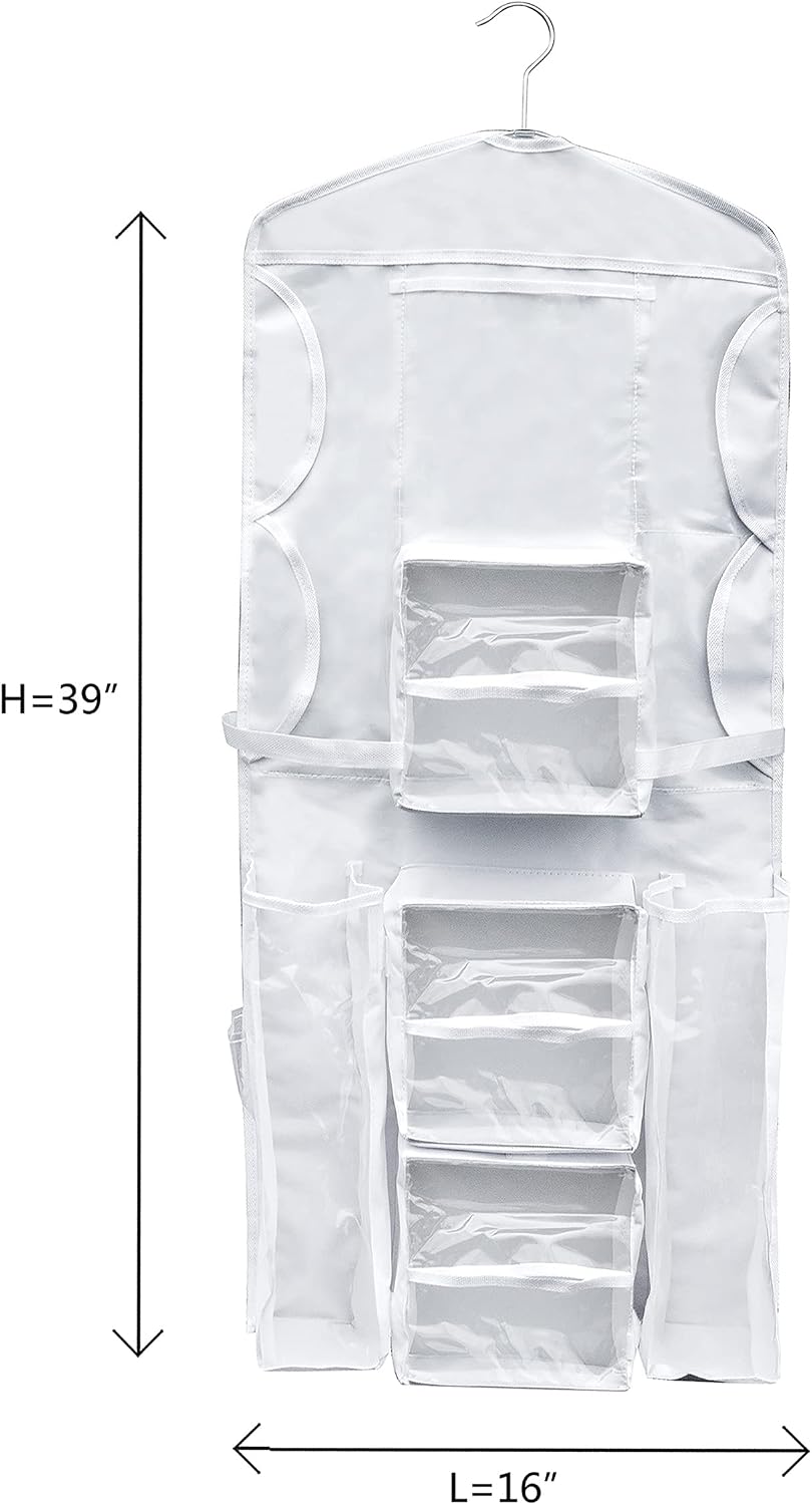 Wrapping Paper Storage Organizer- Dual Sided Hanging Gift Wrap Station- Clear...