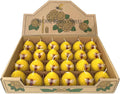Beeswax Candles Bulk Set of 24pcs, Bee Candles with Little Bee Ornament Decors, Unscented & Dripless& Smokeless, Dia 1.77" x1.97" Each, Yellow