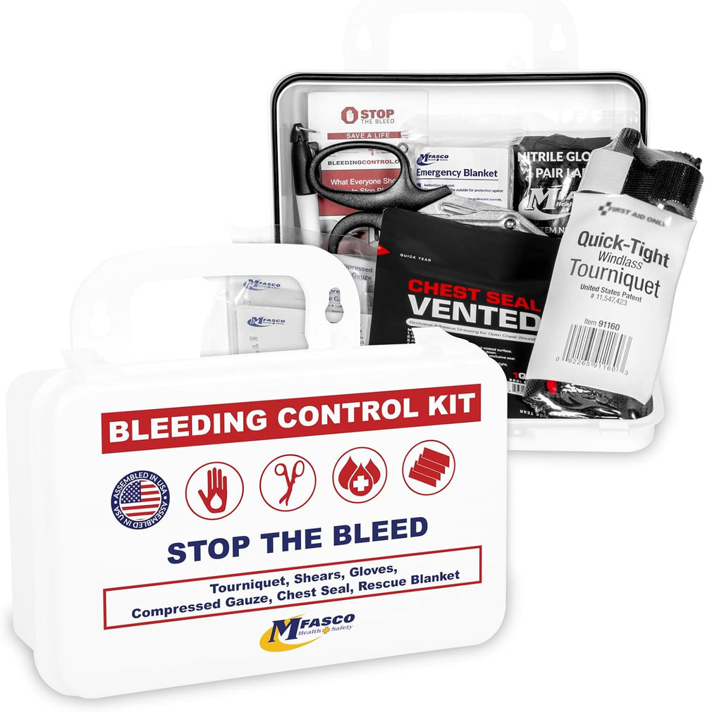 Stop the Bleed Bleeding Control Kit with Tourniquet & Chest Seal 10 Piece