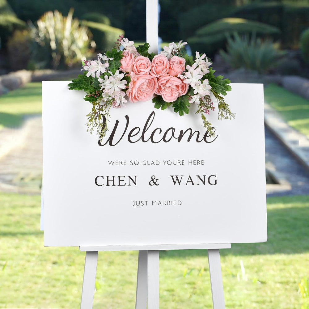 2 Pack Artificial Peony Garland Flowers, 12ft Floral Greenery Garland Rose Fl...
