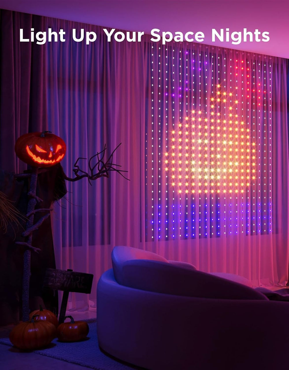 Govee Smart Curtain Lights 2, 520 LEDs, 4.9×6.6ft for Indoor Outdoor Decor